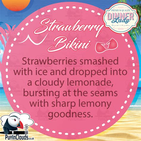 Dinner Lady Strawberry Bikini E Liquid 3 Pack 9 99 Puffin Clouds UK