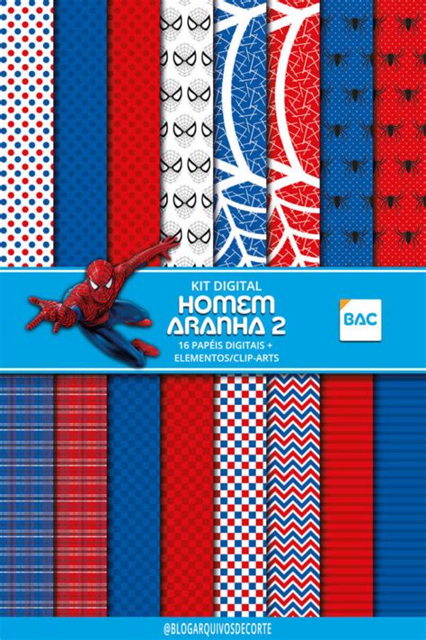 Kit Digital Homem Aranha Pap Is Digitais Imagens