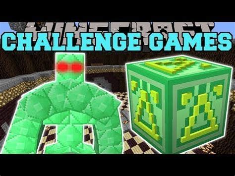 PopularMMOs PAT And JEN Minecraft GIANT EMERALD GOLEM CHALLENGE GAMES