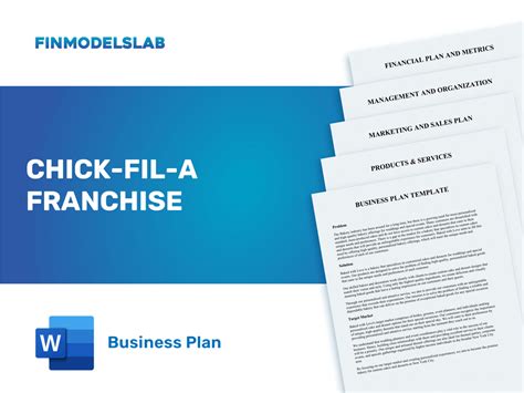 Chick Fil A Franchise Business Plan Template And Example [updated 2025]