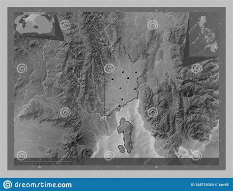 Davao Del Norte Philippines Grayscale Major Cities Stock