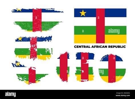 Flag Of The Central African Republic Bright Colorful Vector Stock