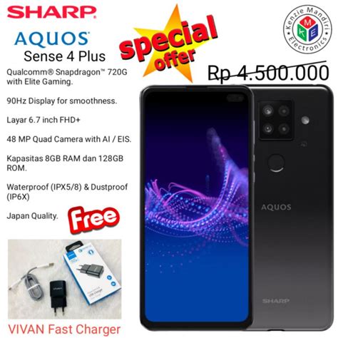 Jual HP SHARP AQUOS Sense 4 Plus RAM 8 128 New Garansi Resmi Indonesia