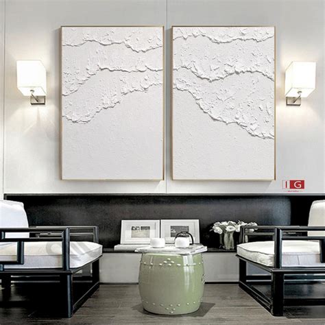 White Abstract Painting White 3D Art White Ocean Wave Painting - Etsy