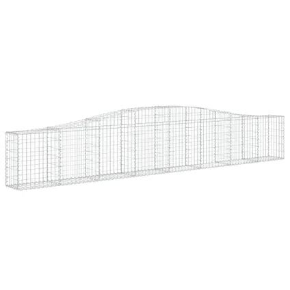 vidaXL Paniers à gabions arqués 7 pcs 400x30x60 80 cm Fer galvanisé