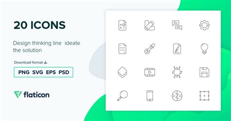 Design Thinking Line Ideate The Solution Icon Pack Outline Svg