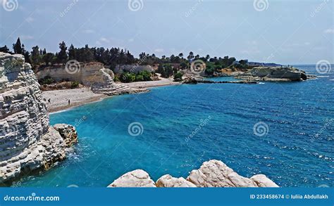 View Of Sea And Beach From Cliffs Burj Islam Area Editorial Stock