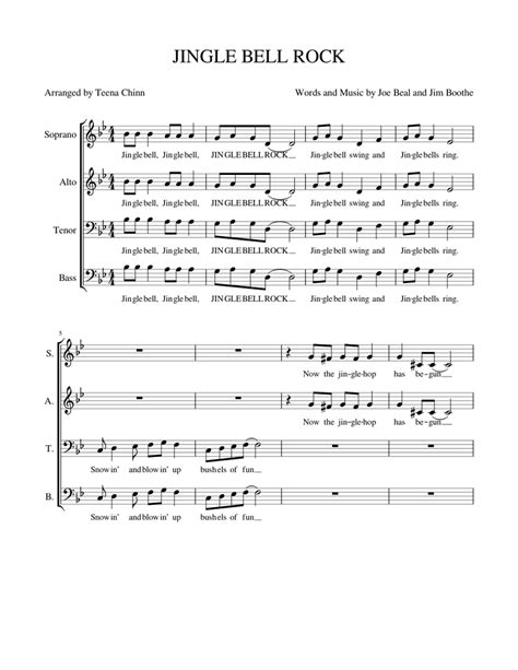 Jingle Bell Rock Sheet Music For Piano Download Free In Pdf Or Midi