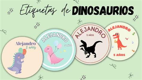 Etiquetas De Dinosaurios ️para Imprimir Gratis