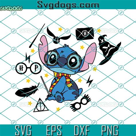 Harry Stitch Svg Layered Wizard Stitch Svg Harry Potter Stitch Svg