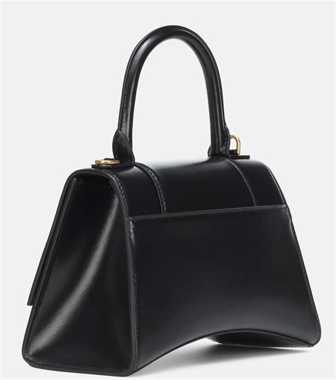 Hourglass Small Leather Crossbody Bag In Black Balenciaga Mytheresa