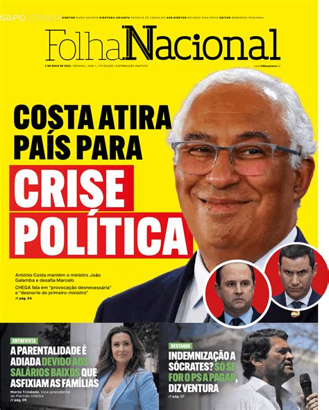 Folha Nacional Mai Jornais E Revistas Sapo Pt Ltima