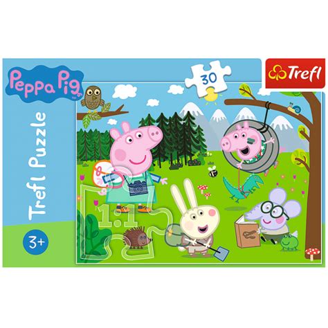 Puzzle 30 elementów Leśna wyprawa Świnka Peppa 18245 Trefl Księgarnia