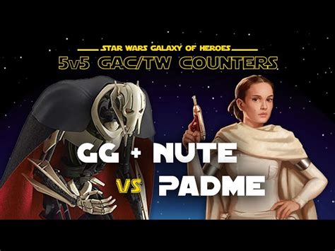 5v5 Grievous Vs Padme SWGOH GAC GG Vs GR Counter SWGOH TV