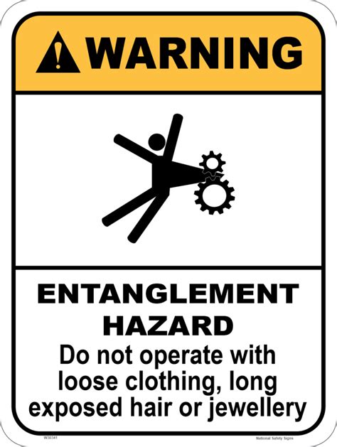 Entanglement Hazard Warning Sign W30341 National Safety Signs