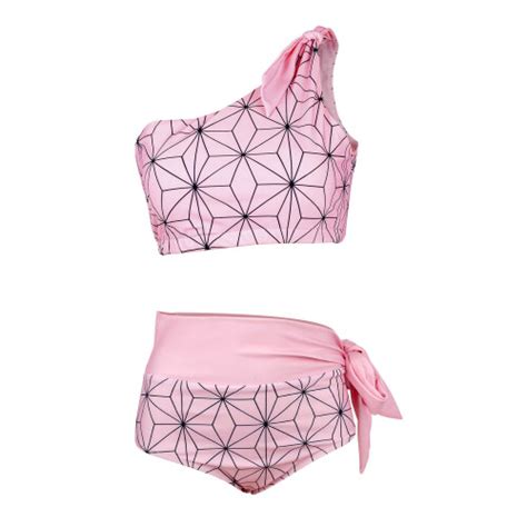 Nezuko Swimsuit Cosplay Women S Anime Demon Slayer Bikini Summer Two Piece Bathing Suit On OnBuy