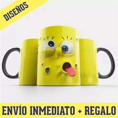 Kit Plantillas Tazas Bob Esponja Sublimaci N Mercadolibre