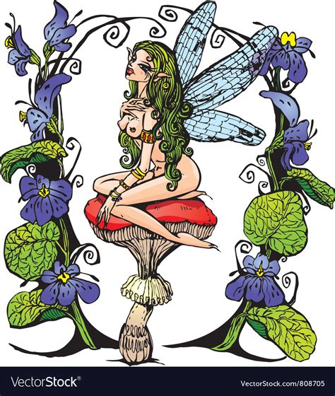 Tiny Forest Naked Elf Royalty Free Vector Image