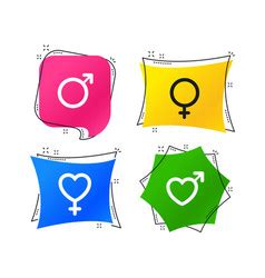 Male And Female Sex Icons Man Woman Signs Vector Image
