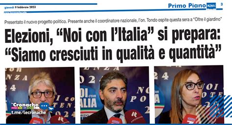 Elezioni Lucane Si Prepara Al Debutto Noi Con Litalia