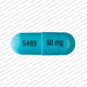 Pill Finder: S489 60 mg Blue Capsule-shape - Medicine.com