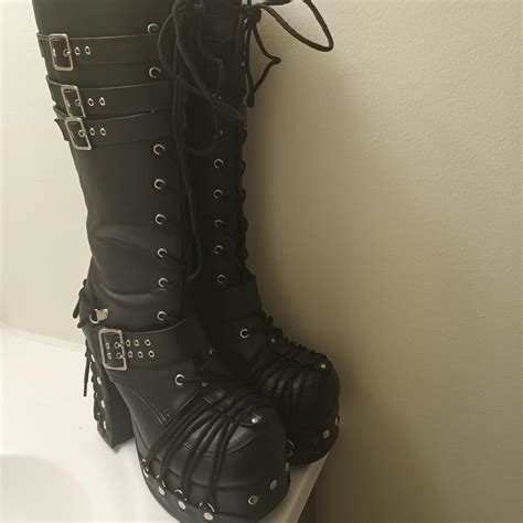 Demonia Charade 206 Trad Goth Boots Barely Worn Depop