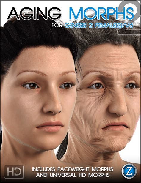 Aging Morphs 2 For Genesis 2 Female S V6 HD Daz 3D