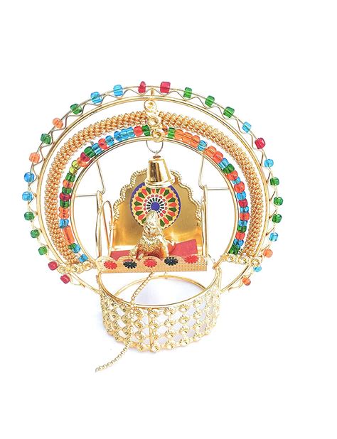 Buy Chircrafts Antique Metal Solid Jhula Swing For Laddu Ladoo Gopal