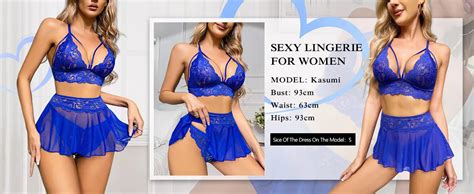 Amazon Gieauau Sexy Lingerie For Women Naughty Piece Bralette Mini Skirt With G String
