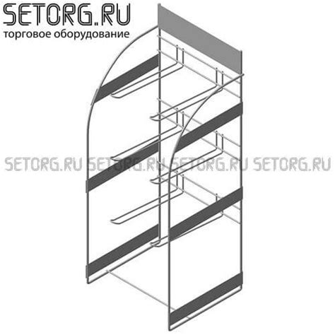 Торговый дисплей настольный с крючками