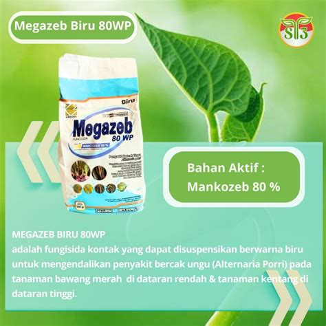 Jual Toko Obat Pertanian MEGAZEB BIRU 80WP 500 Gram Fungisida