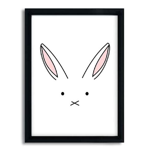 Quadro infantil Coelho Coelhinho Minimalista cód 1104 Elo7