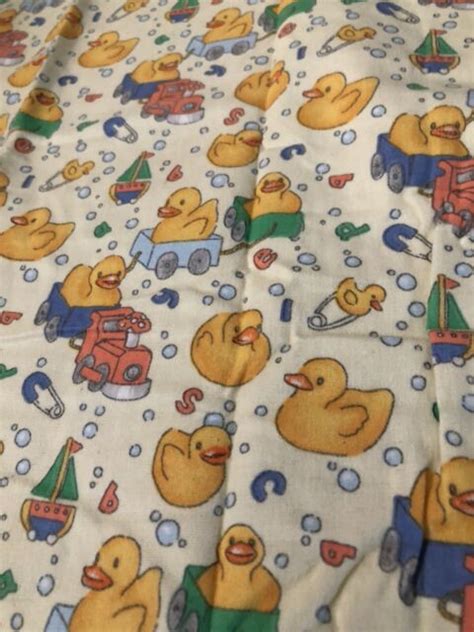 Hancock Fabrics Flannel Rubber Duckies Fabric X Ebay