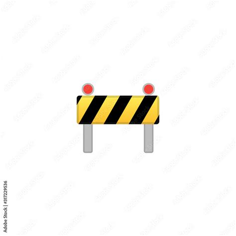 Road Construction Vector Icon. Road Construction Barrier. Isolated Road Construction Sign ...