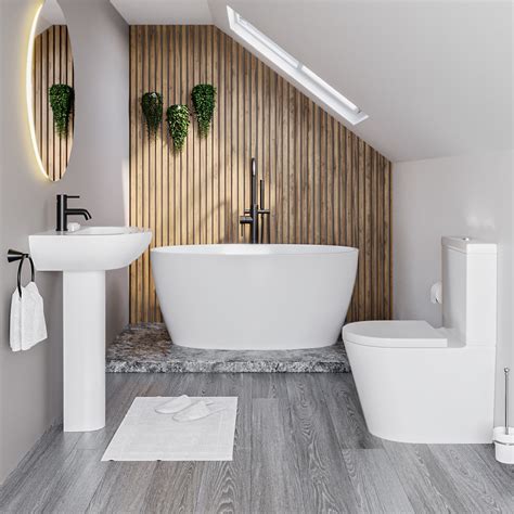 Modern 1300mm Freestanding Bath Suite With Toilet And Basin Pico