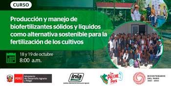 Curso de producción y manejo de biofertilizantes sólidos y líquidos