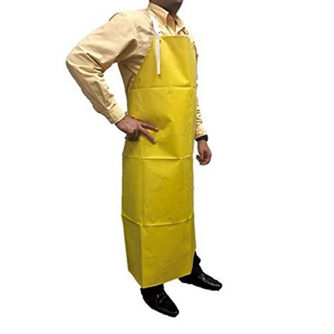 Safe Handler Yellow Heavy Duty Nitrile Industrial Bib Apron Chemical