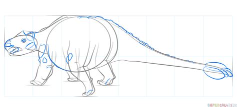 How To Draw An Ankylosaurus Step By Step Drawing Tutorials