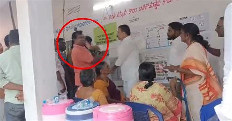 Andhra Assembly Elections 2024 Ysrcp Mla Slaps Man Waiting To Cast Vote