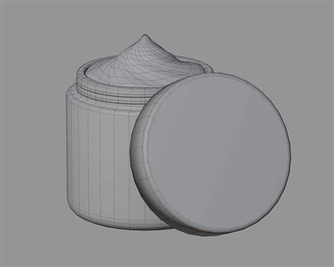 Cream Jar High Quality 3D Model by sdfffg
