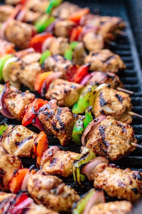 Mediterranean Grilled Chicken Kabobs Recipe Cayenne Tahini Sauce