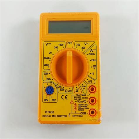 Jual Digital Multimeter Ac Dc Voltage Tester Resistance Diode Dt838 Shopee Indonesia