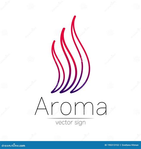 Aroma Creative Art Vector Symbol Perfume Element Smoke Cigarette Hot