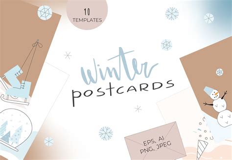 Winter Greeting Cards Graphic By Purrga · Creative Fabrica