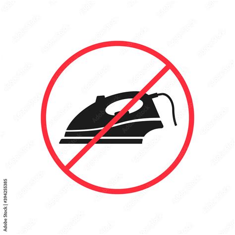 Do Not Iron Sign Vector Illustration Isolated On White Background No