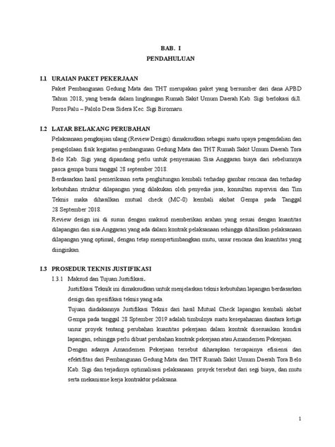 Justifikasi Teknis Pdf