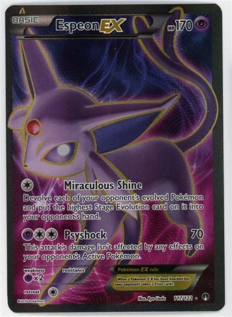 Pokemon Espeon EX 117 122 Breakpoint Full Art Ultra Rare Froggers