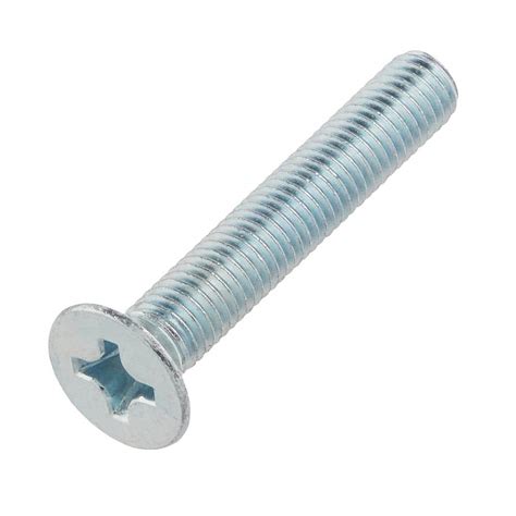 Everbilt M X Mm Zinc Flat Head Phillips Drive Machine Screw