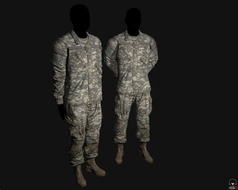 Artstation Army Combat Uniform Acu In Universal Camouflage Pattern