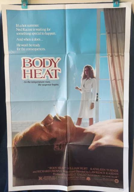 Body Heat William Hurt Kathleen Turner Original One Sheet Cinema Poster